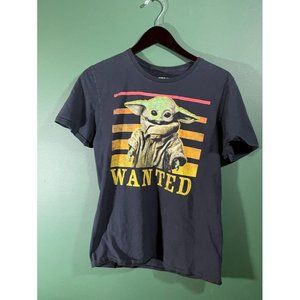 Yoda Star Wars- "Wanted" - Men's Black Short Sleeve Graphic T-Shirt- Size M
